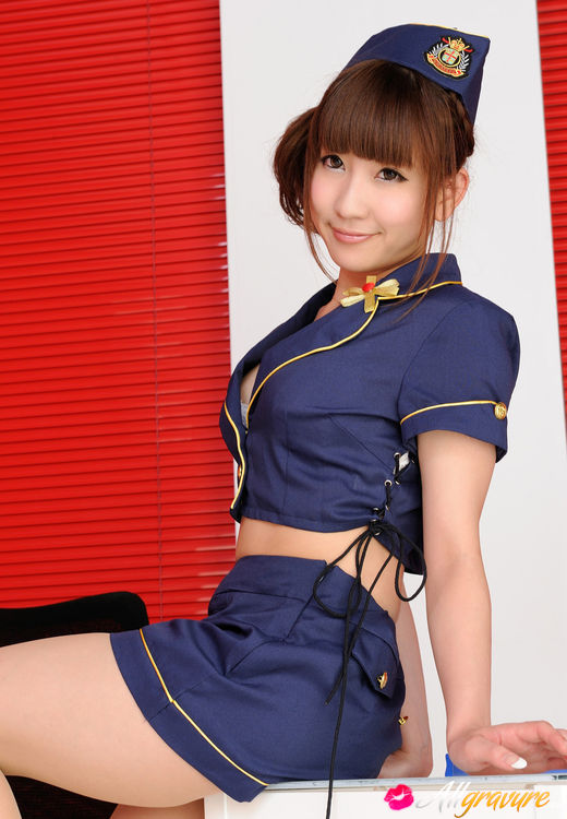 Sexy Asian Uniform Porn - Chihiro Akiha Asian is sexy captain girl in heels and hot uniform