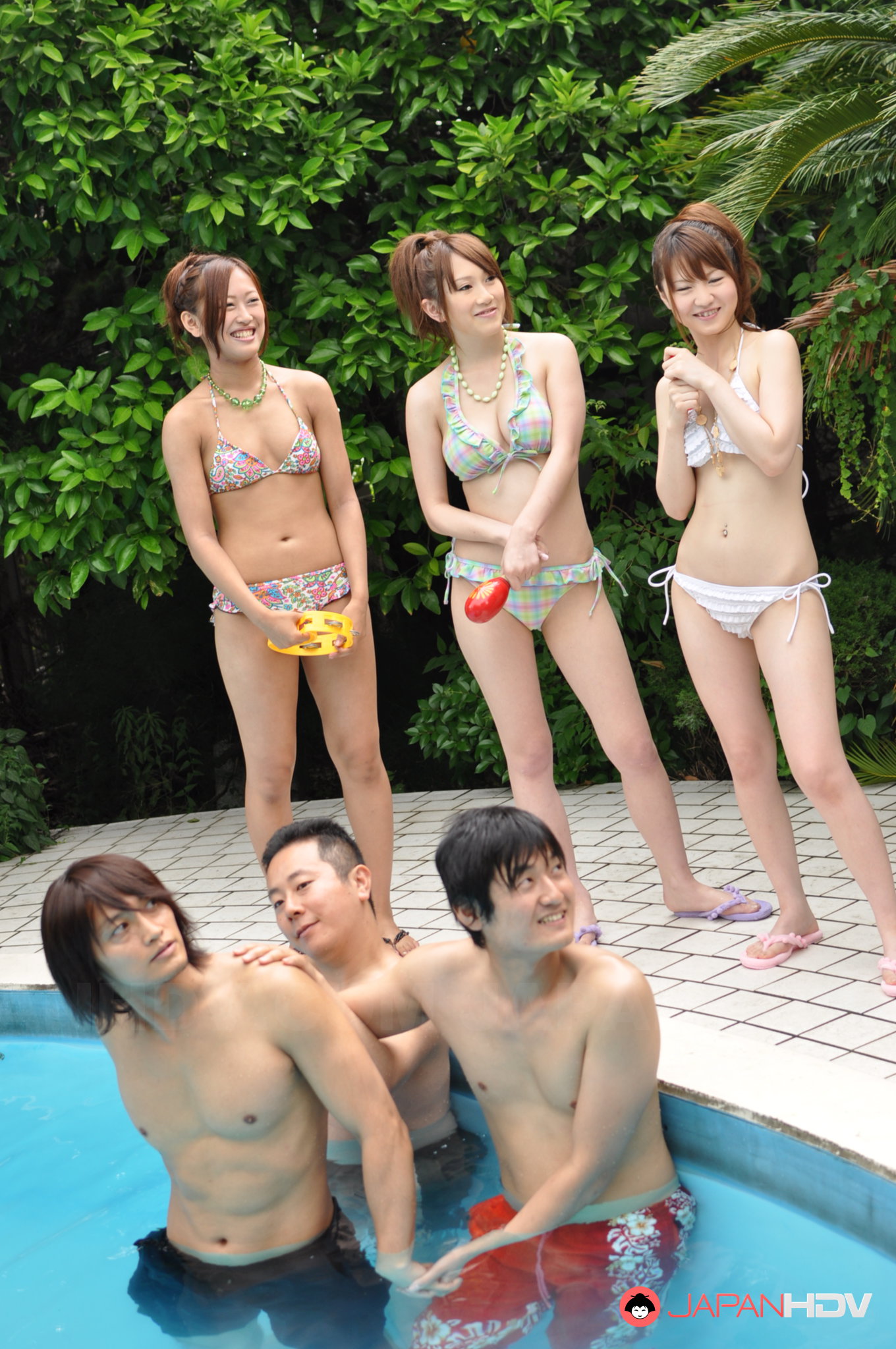 Japanese Party Girl - Japanese girls enjoy in some sexy pool party